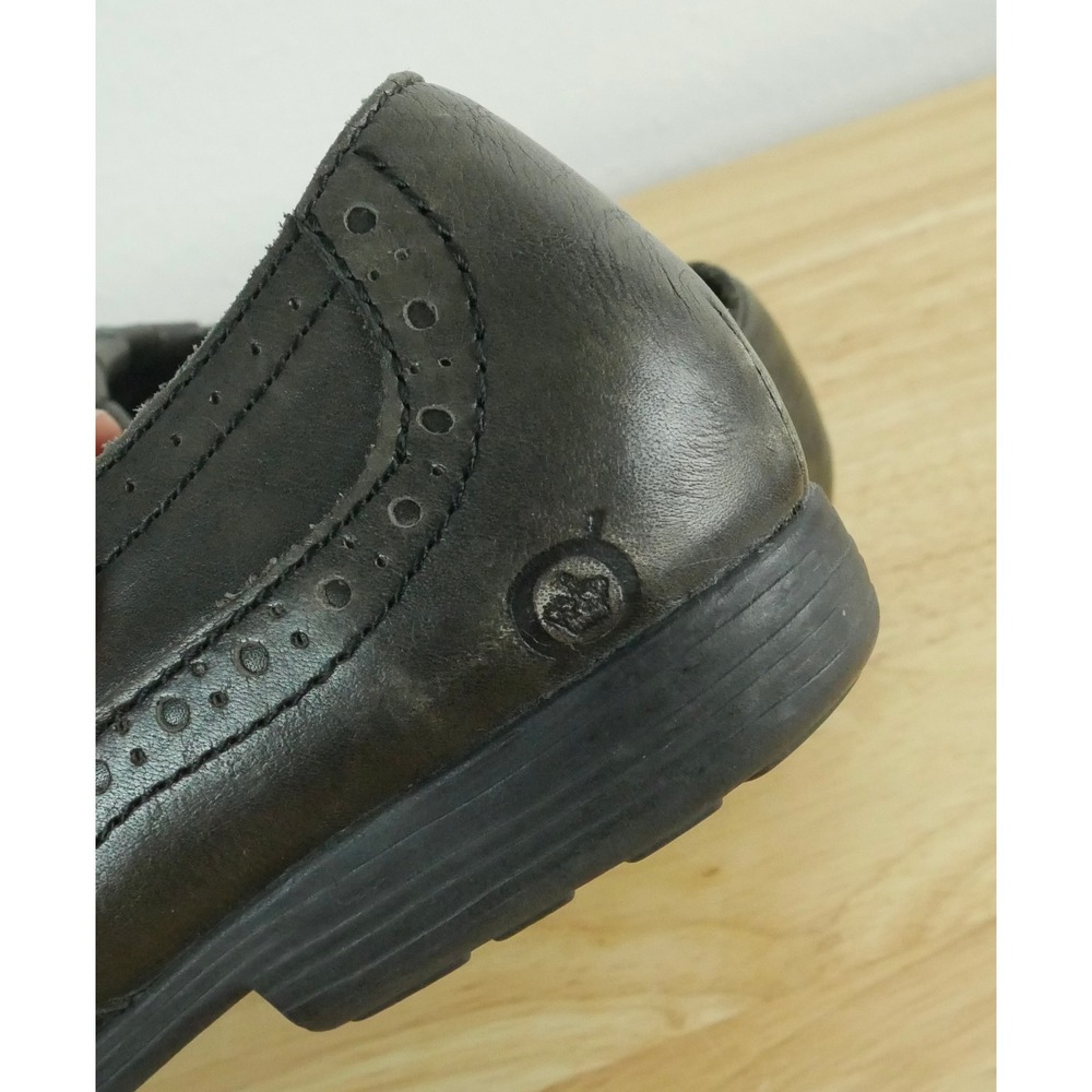 Born Leather Kiltie Tassel Wingtip Oxfords Dark Grey Size 8 Academia Preppy Fall - Picture 6 of 11
